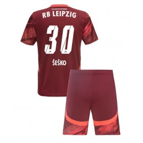 Dětské fotbalový komplet RB Leipzig Benjamin Sesko #30 Venkovní košile 2024-25 Krátkým Rukávem